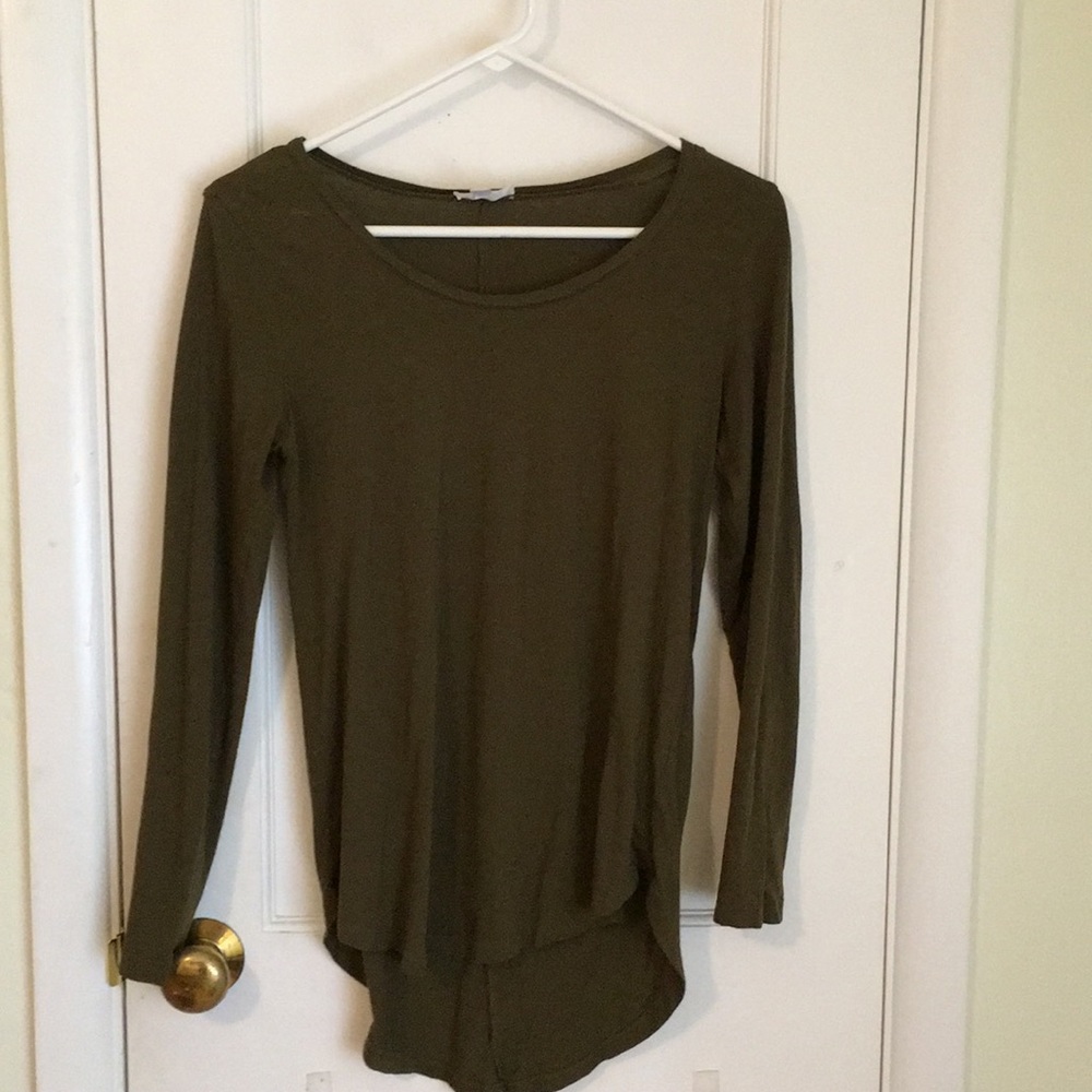 Abound long sleeve high low shirt